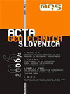 Acta Geotechnica Slovenica杂志封面